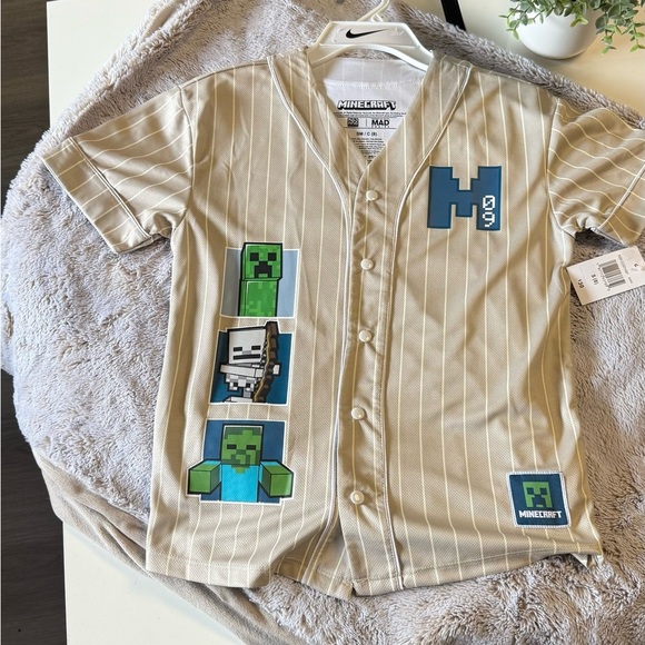 NEW!!, Little & Big Kid Boys V Neck Minecraft Short Sleeve
Jersey - Picture 5 of 5